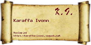 Karaffa Ivonn névjegykártya